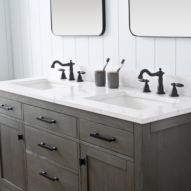Mercury Row® Atencio 60" Double Bathroom Vanity & Reviews Wayfair Canada